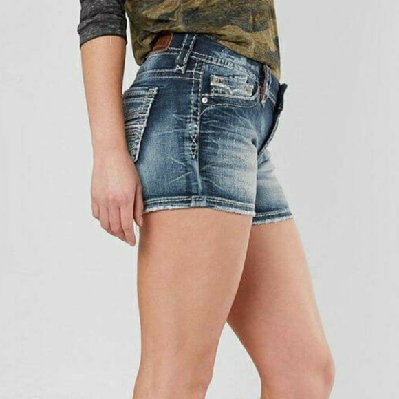 🤘NeW🎸 ROCK REVIVAL MAGNOR EASY SHORTS Size 28 - Picture 4 of 16